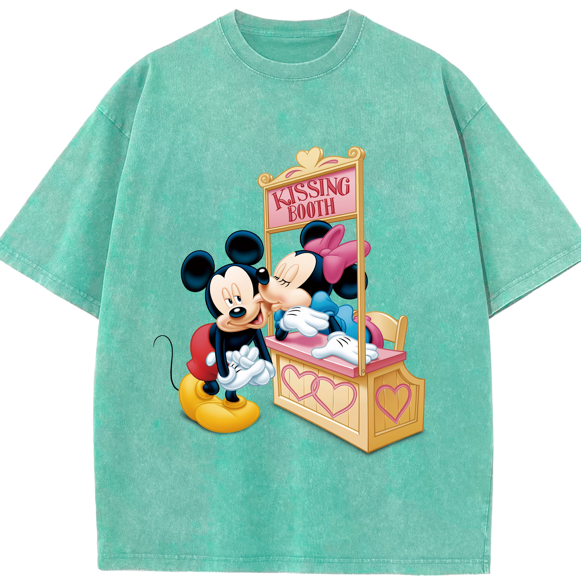（画像用） ミッキーマウス Mickey Mouse 綿100% ヴィンテージ風 半袖Tシャツ（フロントプリント）